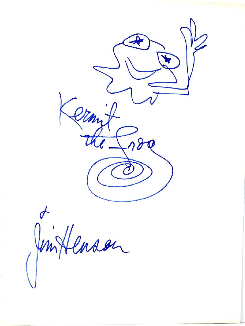 Jim Henson Kermit the Frog Drawing & Signature (1 of 1)