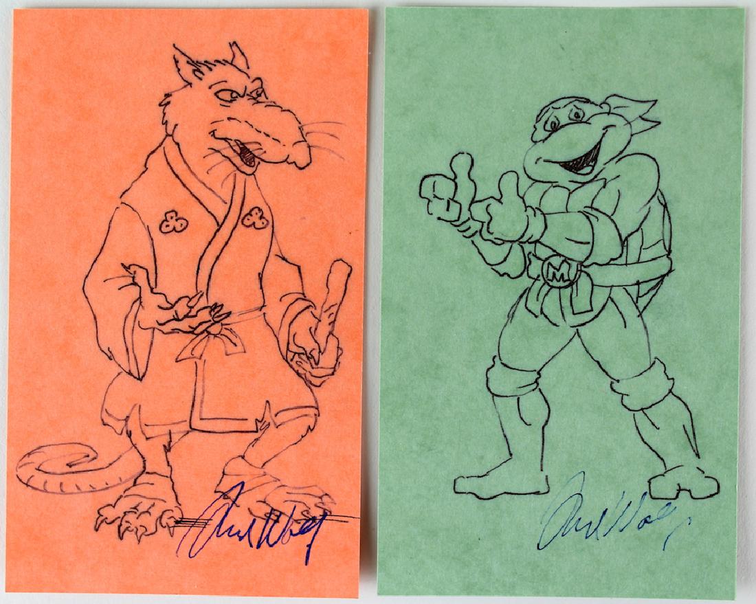 Fred Wolf Signed Teenage Mutant Ninja Turtles Drawings (1 of 1)
