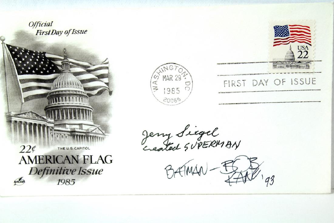 Jerry Siegel -Superman, Bob Kane Batman Signatures (1 of 1)