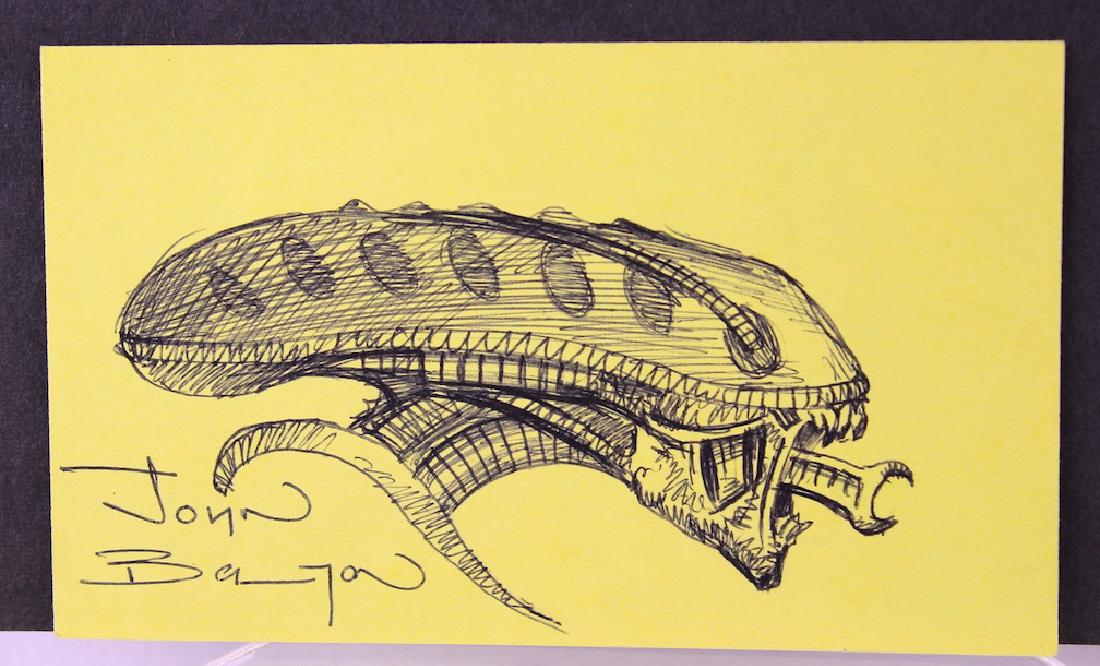 John Bolton Alien Artist Signed Drawing (1 of 1)