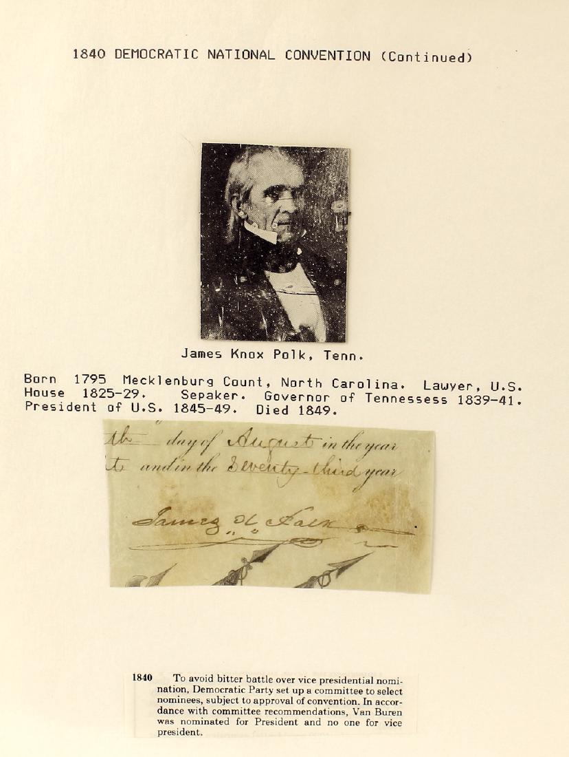 James K. Polk 11th President Signature (1 of 2)