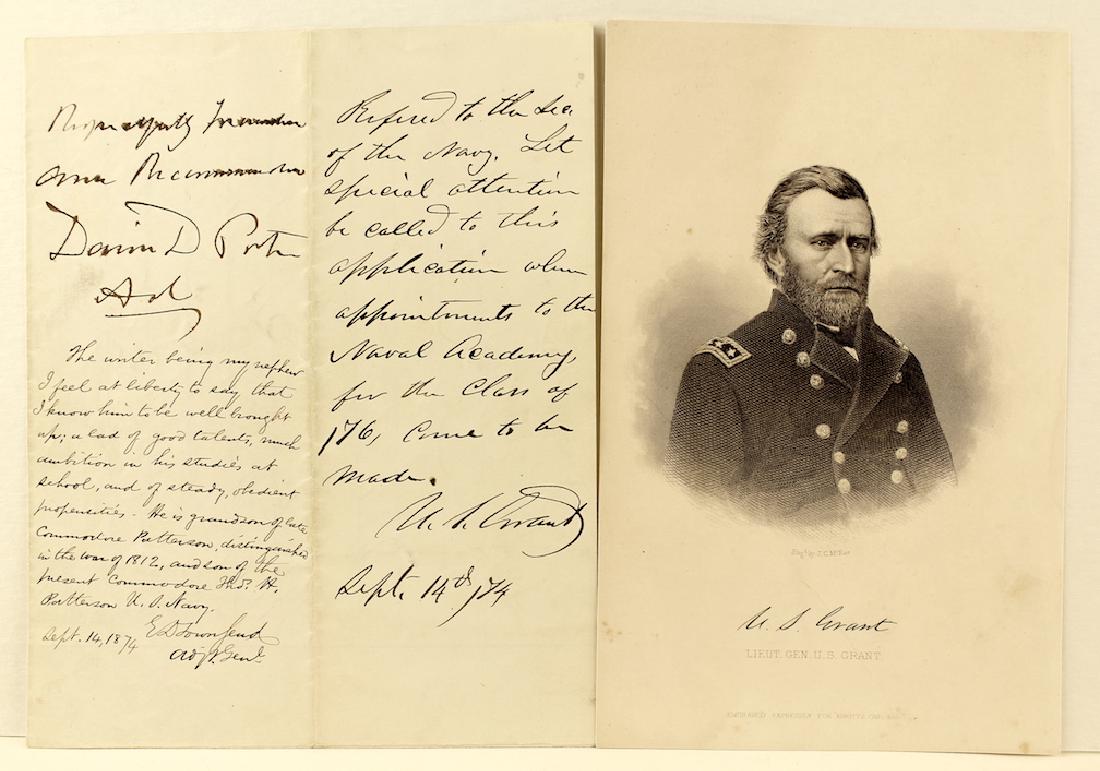 Ulysses S. Grant 18th President Letter & Signature (1 of 3)