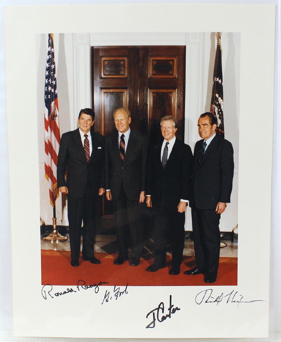 Four Presidents &Signatures Reagan, Ford, Carter& Nixon (1 of 1)