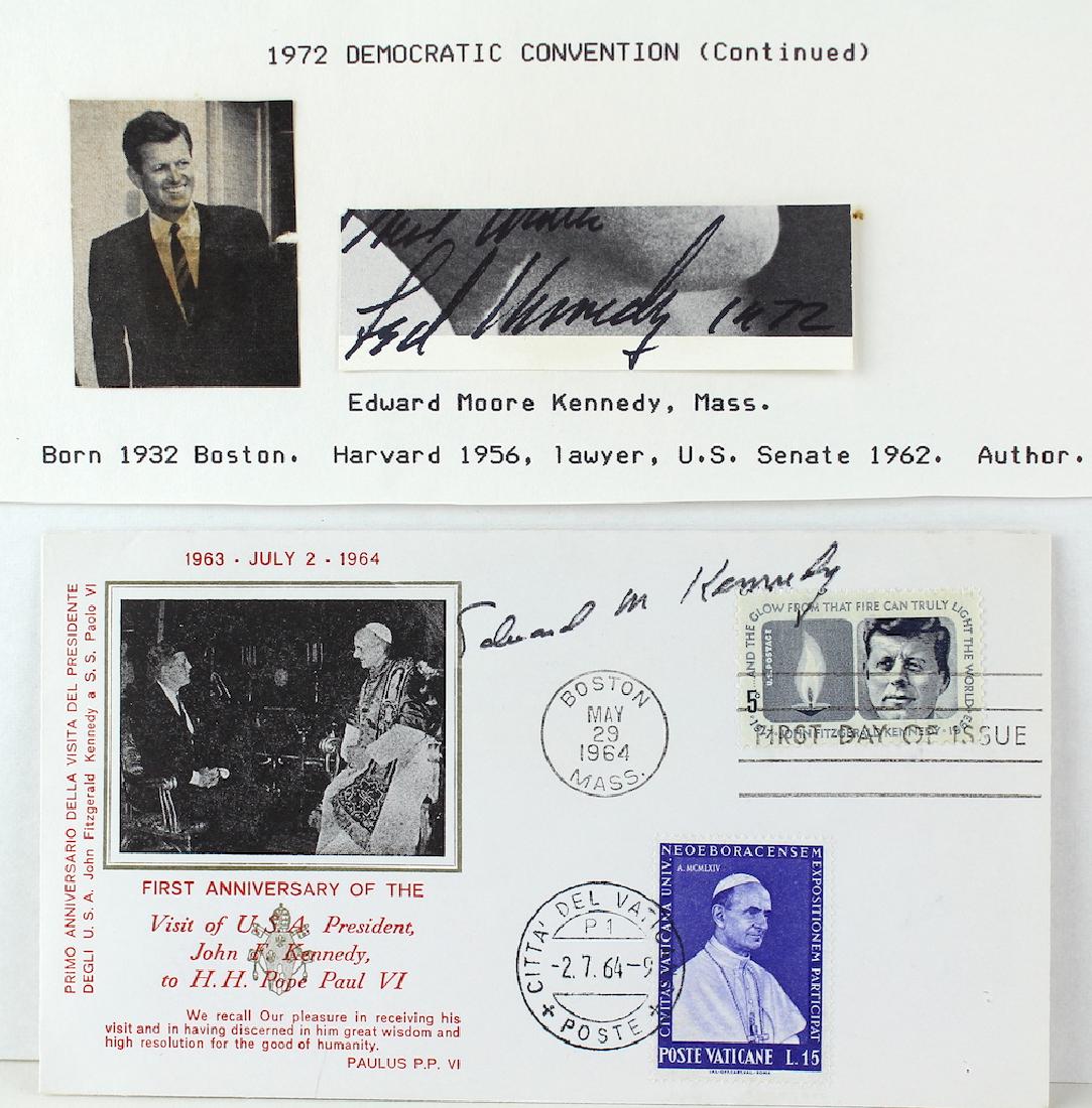 Ted Kennedy Pair of Signatures (1 of 1)