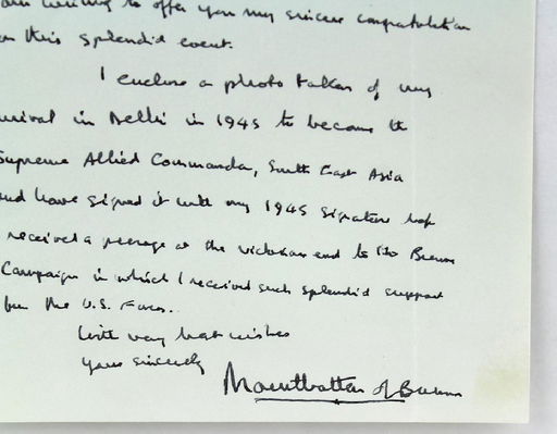 Earl Mountbatten Of Burma Signed Letter Killed By Ira Mar 05 2017 American Antique Auctions In Nj