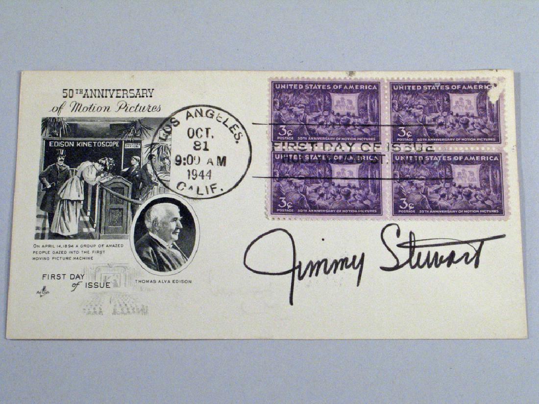 Jimmy Stewart Signed 1944 Postcard Autograph (1 of 2)