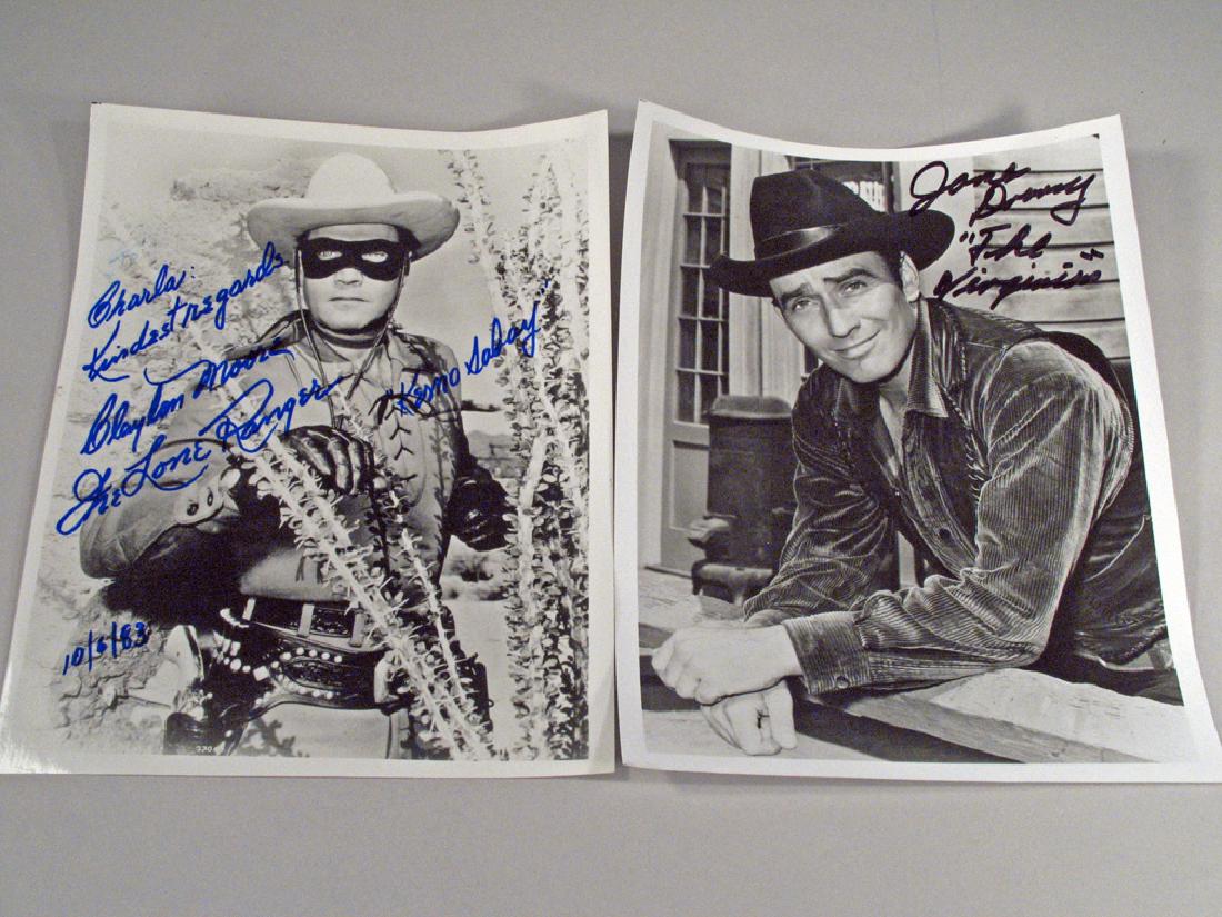 Lone Ranger Clayton Moore Autograph Lot: Lone Ranger Clayton Moore, 8 x 10 glossy