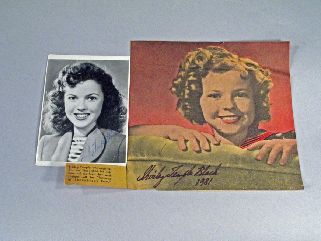 Shirley Temple Autograph Lot (1 of 3)