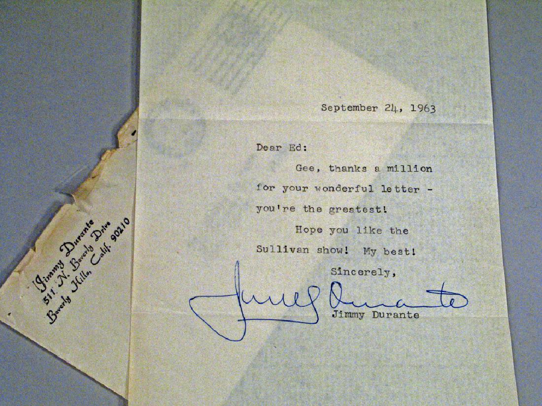 Jimmy Durante Fan Letter Autograph (1 of 2)