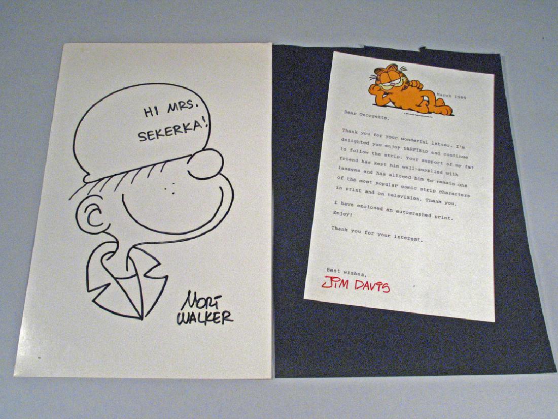 Mort Walker Beetle Bailey & Jim Davis Garfield Signed (1 of 3)
