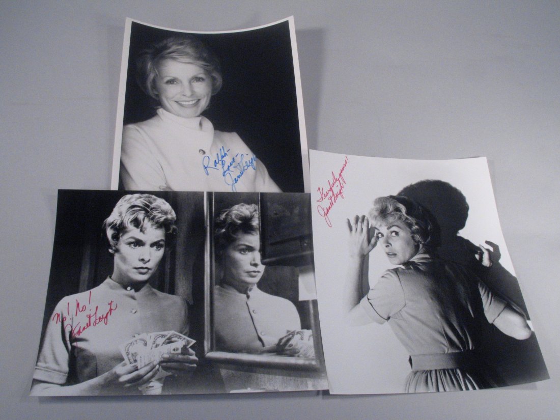 Janet Leigh Psycho Star Autograph Lot: Janet Leigh Psycho Star, three 8 x 10,,,"Oh Noooooo"