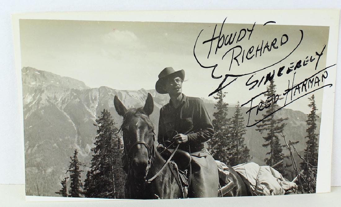 Fred Harman Red Ryder Cartoonist Autographed Photo (1 of 1)
