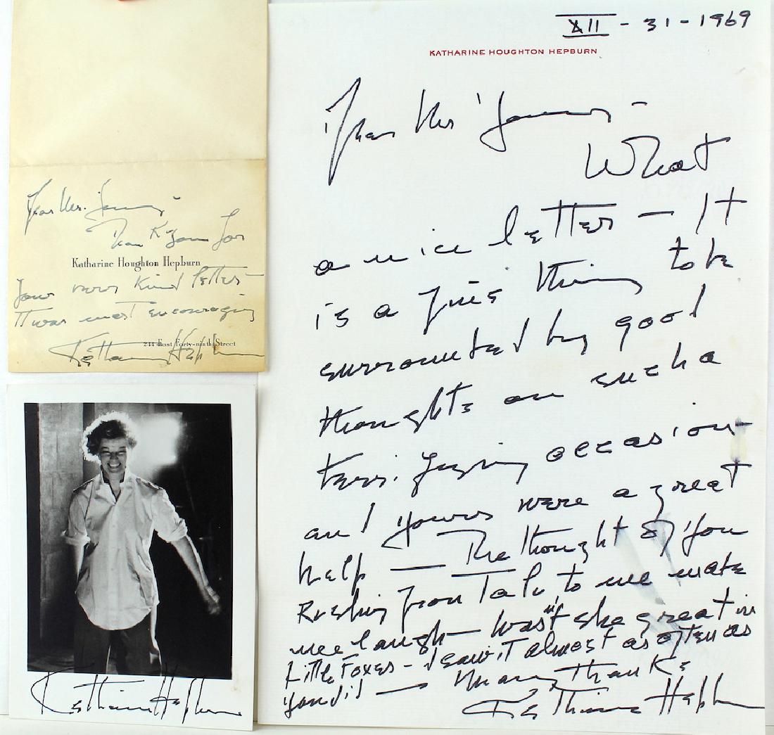 Katherine Hepburn Letter & Photo 3 Signatures (1 of 1)