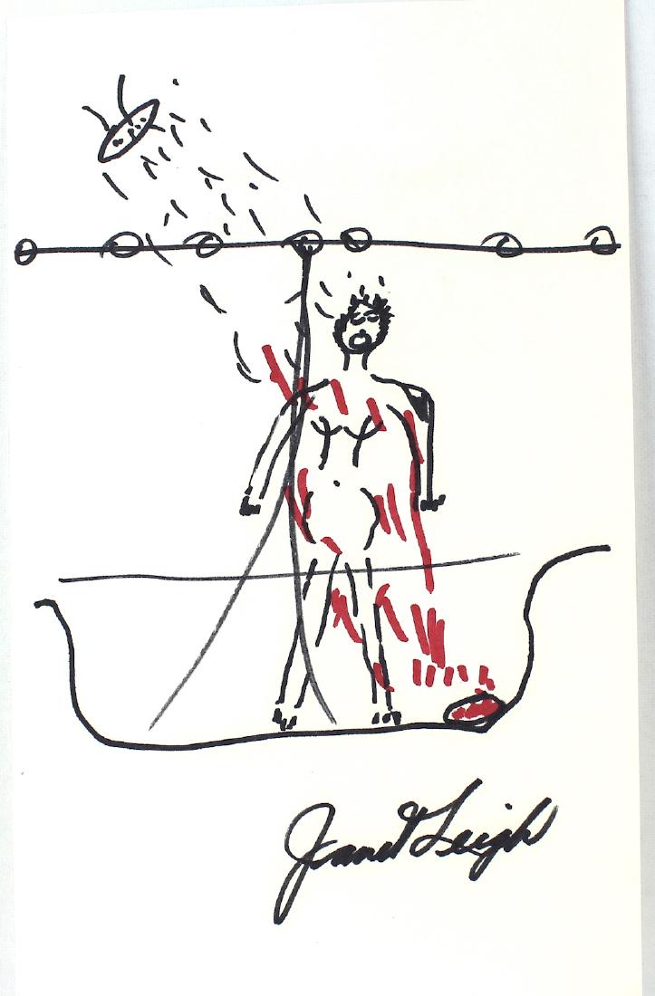 Janet Leigh Drawing of Shower Scene in Psycho (1 of 2)