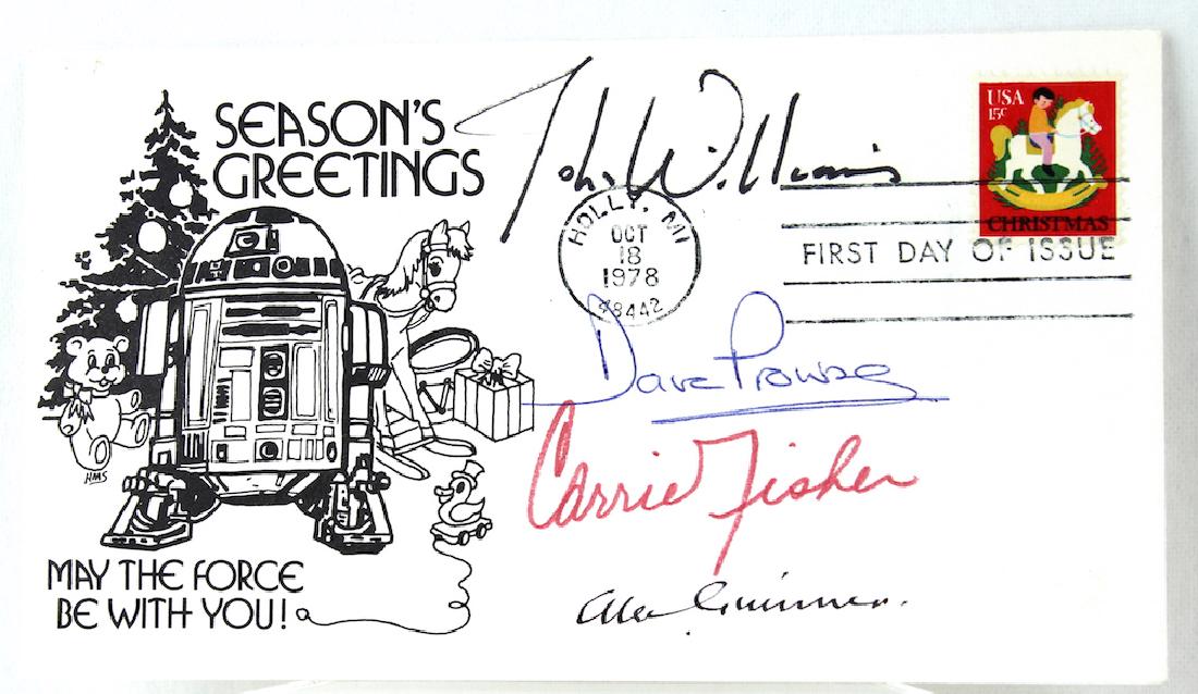 Star Wars Cast Signatures Carrie Fisher Alec Guinness (1 of 1)