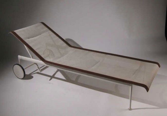 RICHARD SCHULTZ, AMERICAN (B. 1926): 1966 Collection, pair adjustable lounge chairs. 74 x 25 1/2 inches