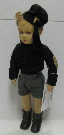 15" LENCI STYLE FELT DOLL BOY IN UNIFORM