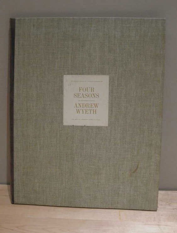 ANDREW WYETH, AMERICAN: THE FOUR SEASONS, portfolio of six prints (of twelve), 206/500, preface by Lloyd Goodrich, published by Art In America, signed and numbered. 17 1/4 x 13 3/4 inches