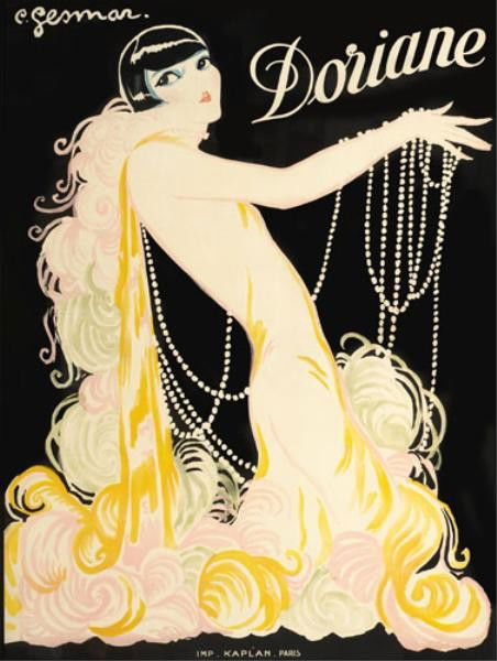 CHARLES GESMAR, FRENCH: DORIANE, 1926, poster, Imp. Kaplan, Paris, framed. 61 x 45 inches