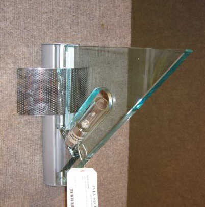 ARTEMIDE ICARO PARETE WALL SCONCE: grey metal and glass wall sconce.