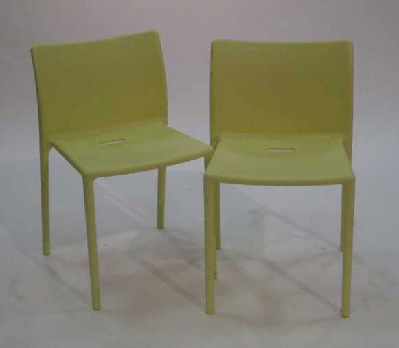 JASPER MORRISON FOR MAGIS, ITALY: Four AIRCHAIRS, yellow. 30 x 18 inches