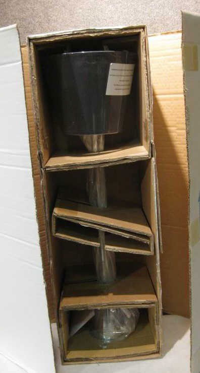 PASCAL MOURGUE TABLE LAMP: chromed with black shade.