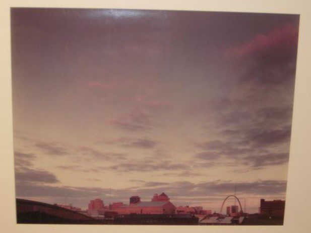 JOEL MEYEROWITZ, AMERICAN (B.1938): THE ARCH, PANORAMA, 1978, #4 from the portfolio of twelve, ST. LOUIS AND THE ARCH, RC Ektacolor print, 65/75, signed and numbered, published by the Greenberg Gallery, St. Louis, framed. 16 1/2 x 21 in