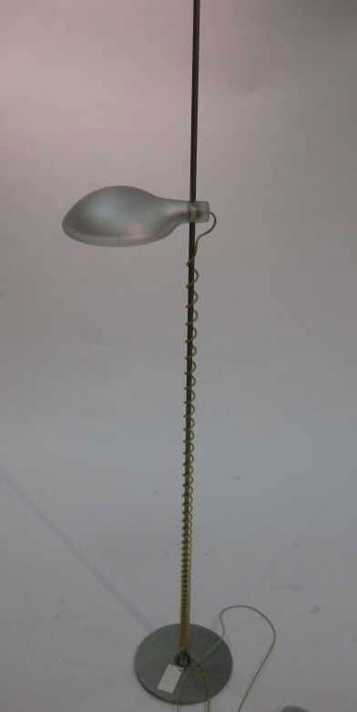 JASPER MORRISON FOR FLOS: LUXMASTER F, floor lamp with adjustable head and cord wrapped standard. 73 inches Retail Price: $ 675.00