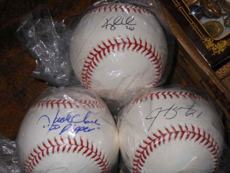 THREE AUTOGRAPHED BASEBALLS: Kyle Lohse, Jack "The Ripper" Clark and Jared Saltalamaccia, authenticated by JSA.