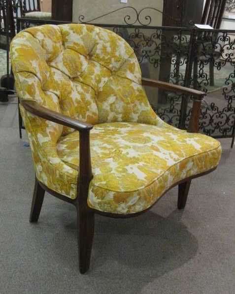 EDWARD WORMLEY FOR DUNBAR: JANUS COLLECTION, pair of walnut armchairs.