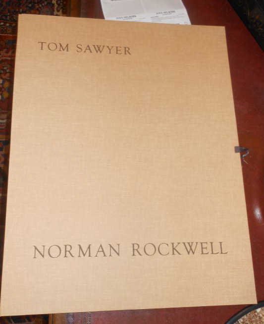 NORMAN ROCKWELL, AMERICAN (1894-1978): TOM SAWYER PORTFOLIO, including seven collotypes and one color lithograph, published in Vienna, 1977, signed in pencil by the artist, in cloth-bound portfolio case.