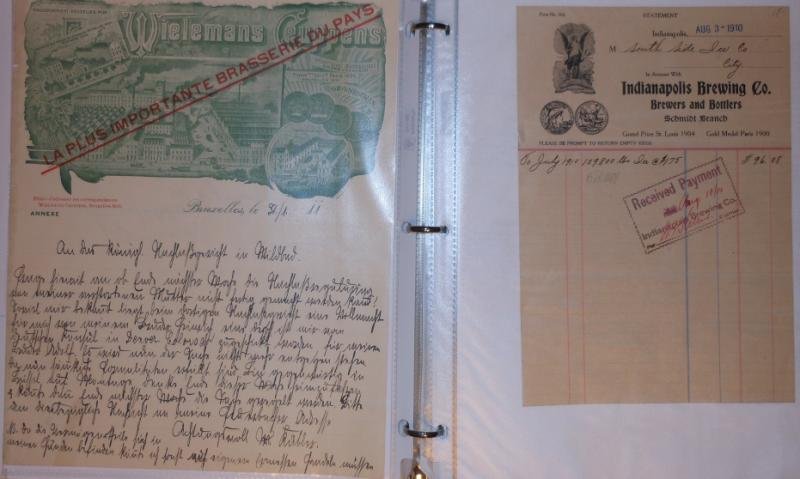 COLLECTION OF ST. LOUIS RELATED BREWERIANA ITEMS: Most related to the 1904 World's Fair, with several original Brewery letterhead items, also includes several beer ads, fact sheets, images, information sheets on World's Fair awards for beverage relat