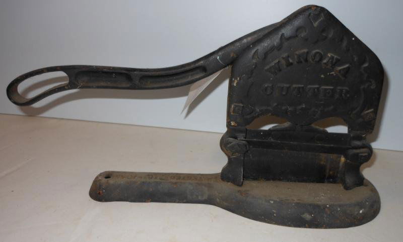 CAST IRON WINONA TOBACCO CUTTER.