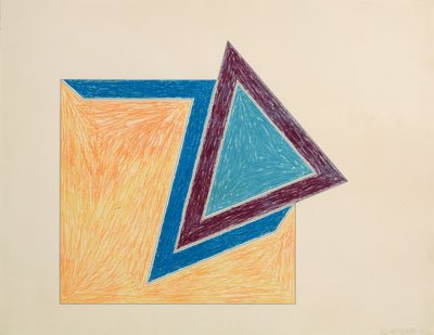 FRANK STELLA, AMERICAN (B. 1936): MOULTONBORO (from Eccentric Polygons), 1974, color lithograph and screenprint, 7/100, pencil numbered and signed lower right, (cat. rais.: 95, Axsom, published by Gemini G.E.L.), framed. 17 1/4 x 22 i