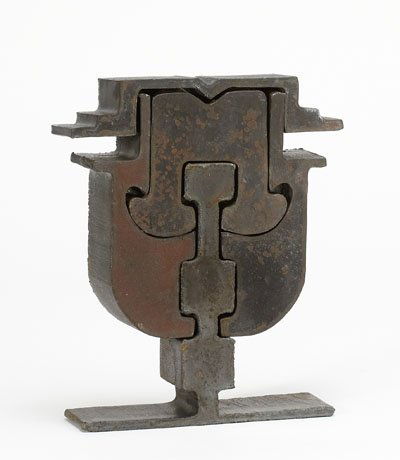 MARK DI SUVERO, AMERICAN (B. 1933): UNTITLED (in 5 parts), 1972, torch-cut steel sculpture, 156/250, signed and stamped with edition number and publisher, published by Gemini G.E.L. 10 x 8 x 2 inches