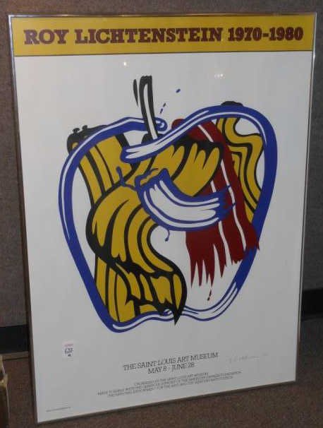 ROY LICHTENSTEIN, AMERICAN: SAINT LOUIS ART MUSEUM POSTER, signed in pen.