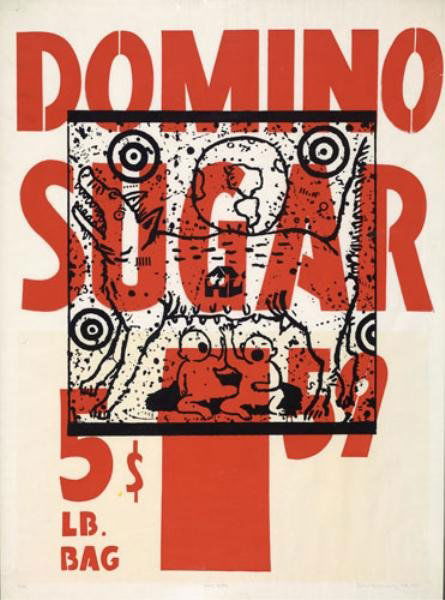 DAVID WOJNAROWICZ, AMERICAN (1954-1992): TRUE MYTH, 1983, screenprint, edition #4/45, signed, dated and titled lower margin, framed. 33 1/2 x 24 1/2 inches