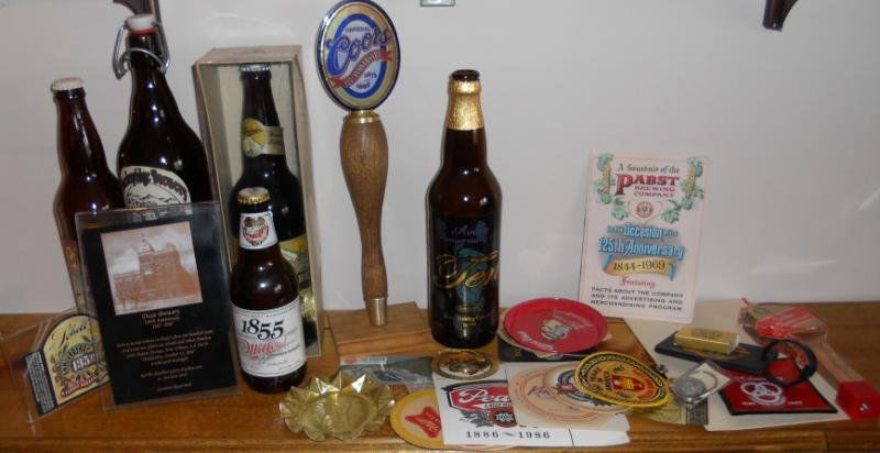 COMMEMORATIVE BREWERIANA COLLECTION: Bottles, tap knobs, coasters, labels and more.