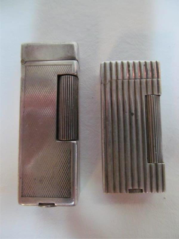 TWO DUNHILL STERLING LIGHTERS
