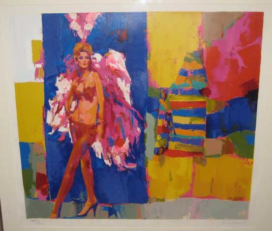NICOLA SIMBARI, ITALIAN (B.1927): VERA (from the Cirque suite), color silkscreen, 175,300, pencil numbered and signed lower margin. 28 1/2 x 31 1/4 inches (image)