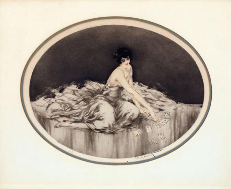 LOUIS ICART, FRENCH (1888-1950): SUCCESS, 1927. Aquatint, signed in pencil in the bottom right margin. 14 1/2 x 18 1/4 in.