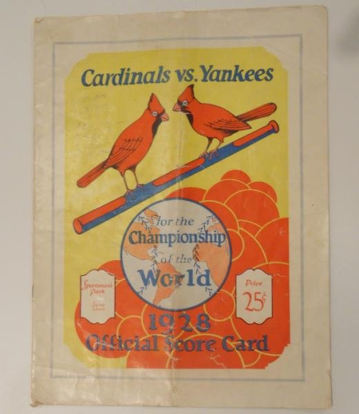 1928 WORLD SERIES PROGRAM: From the World Series Champion St. Louis Cardinals Sportsman's Park.