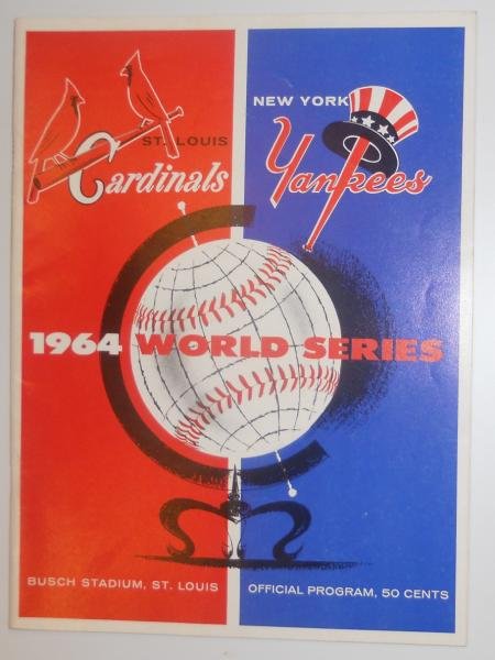 1964 ST. LOUIS CARDINALS WORLD SERIES PROGRAM: From the World Series Champion St. Louis Cardinals Sportsman's Park.