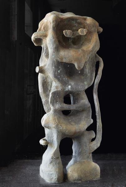 ABBOTT PATTISON, AMERICAN (1916-1999): THE BUFFALO, 1978, bronze, signed at lower left foot. Height 86 in., width 40 in., depth 28 in.