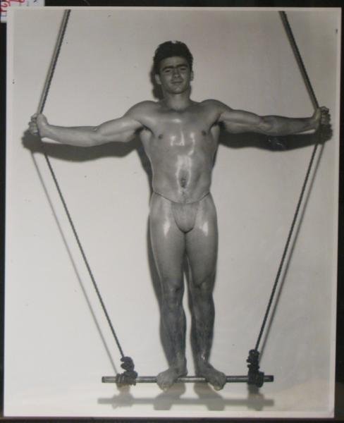 BRUCE BELLAS, AMERICAN (1909-1974): Pair of semi-nude Joe Napolie images by Bruce of LA, silver gelatin print, circa 1964, unframed. 20 x 16 in.