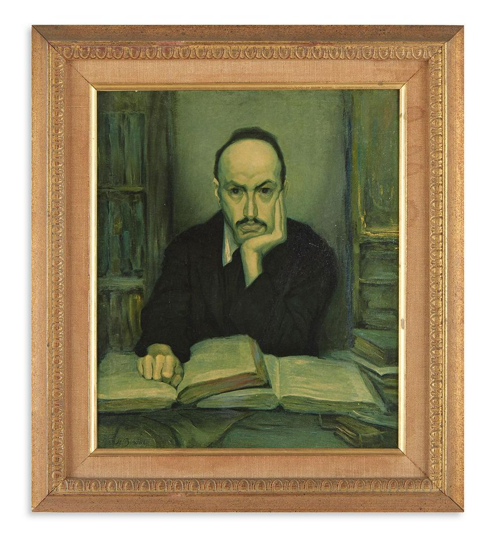 BENDER, STANISLAW: (1882-1921). Group of six Giclée images, after paintings by this Polish-Jewish artist.Each approx. 9 x 13 inches. Framed.Accompanied by: Isidor Kaufmann. Jewish street scene. Single plate from hi