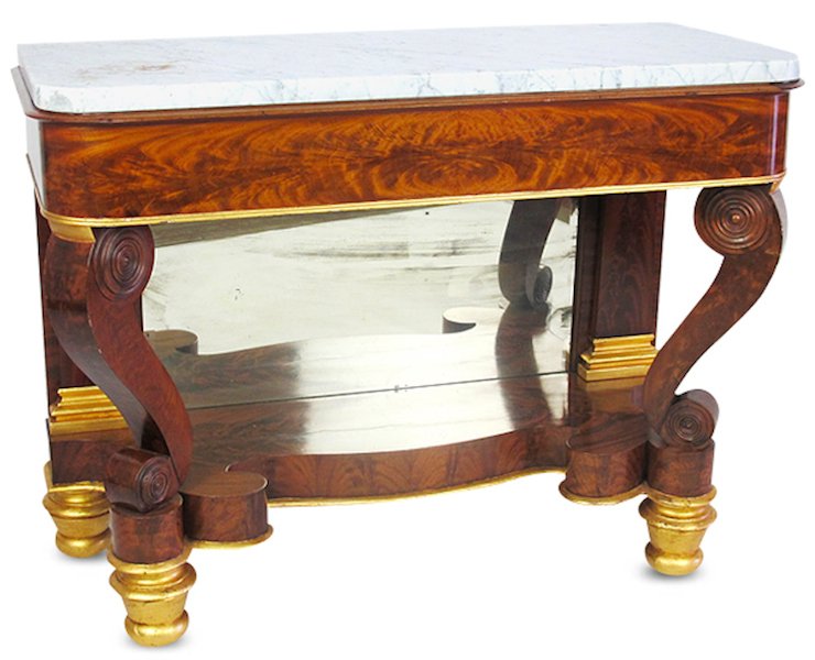 American Empire Marble Top Console Table (1 of 8)