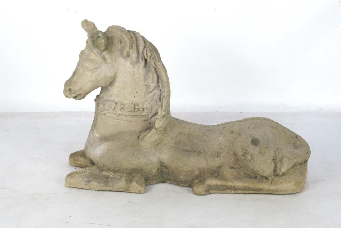Cast Stone Model of a Horse (1 of 5)