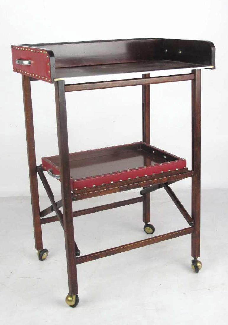 Mahogany Folding Bar Cart (1 of 7)