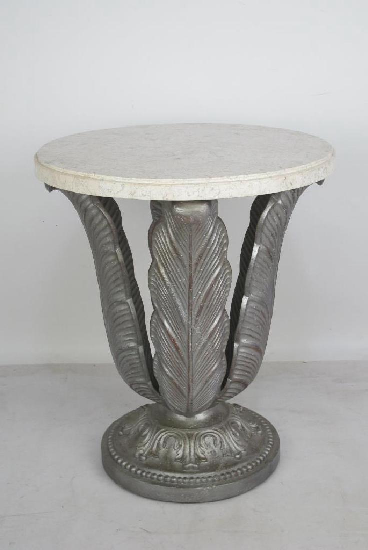 Marble Top Silver Stand (1 of 6)